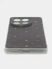 Черный чехол на OnePlus Ace 3/12R / Ван Плас Асе 3/12R прозрачный, с рисунком, защита камеры