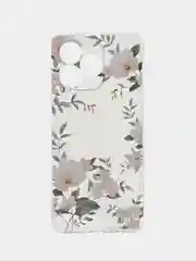 Пастельно-коралловый силиконовый чехол на Realme C53/C51/Note 50 / Реалми С53/С51/Нот 50 прозрачный, с рисунком