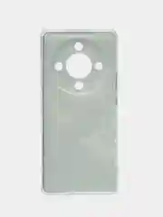 Угольный силиконовый чехол на Honor X9B / Хонор X9B прозрачный, с рисунком, защита камеры