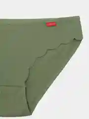 Зеленый трусы женские хлопковые в рубчик, 6 цветов