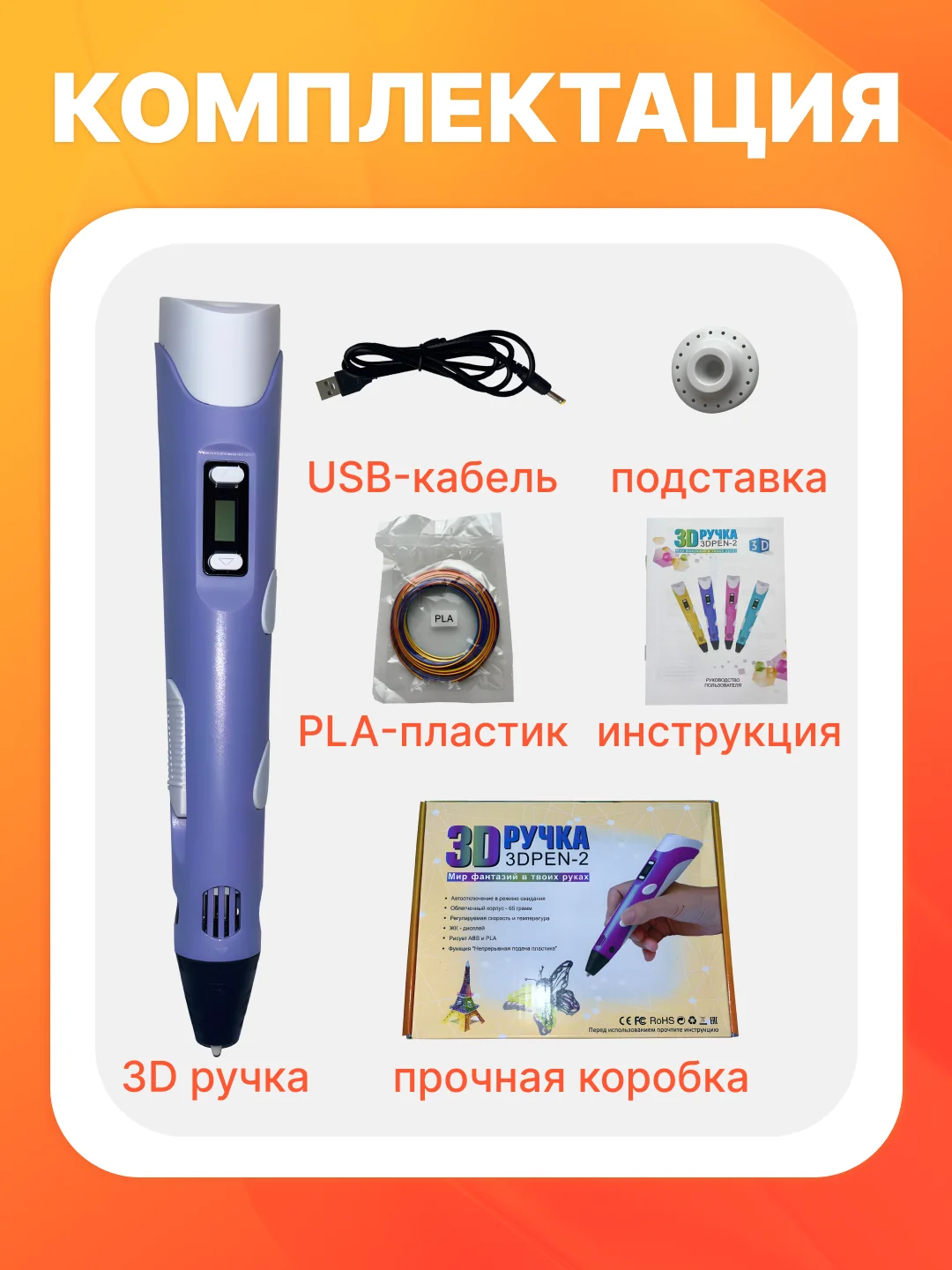Розовый 3д ручка,3D ручка с набором пластика и трафаретами / стержень леска для 3д ручки
