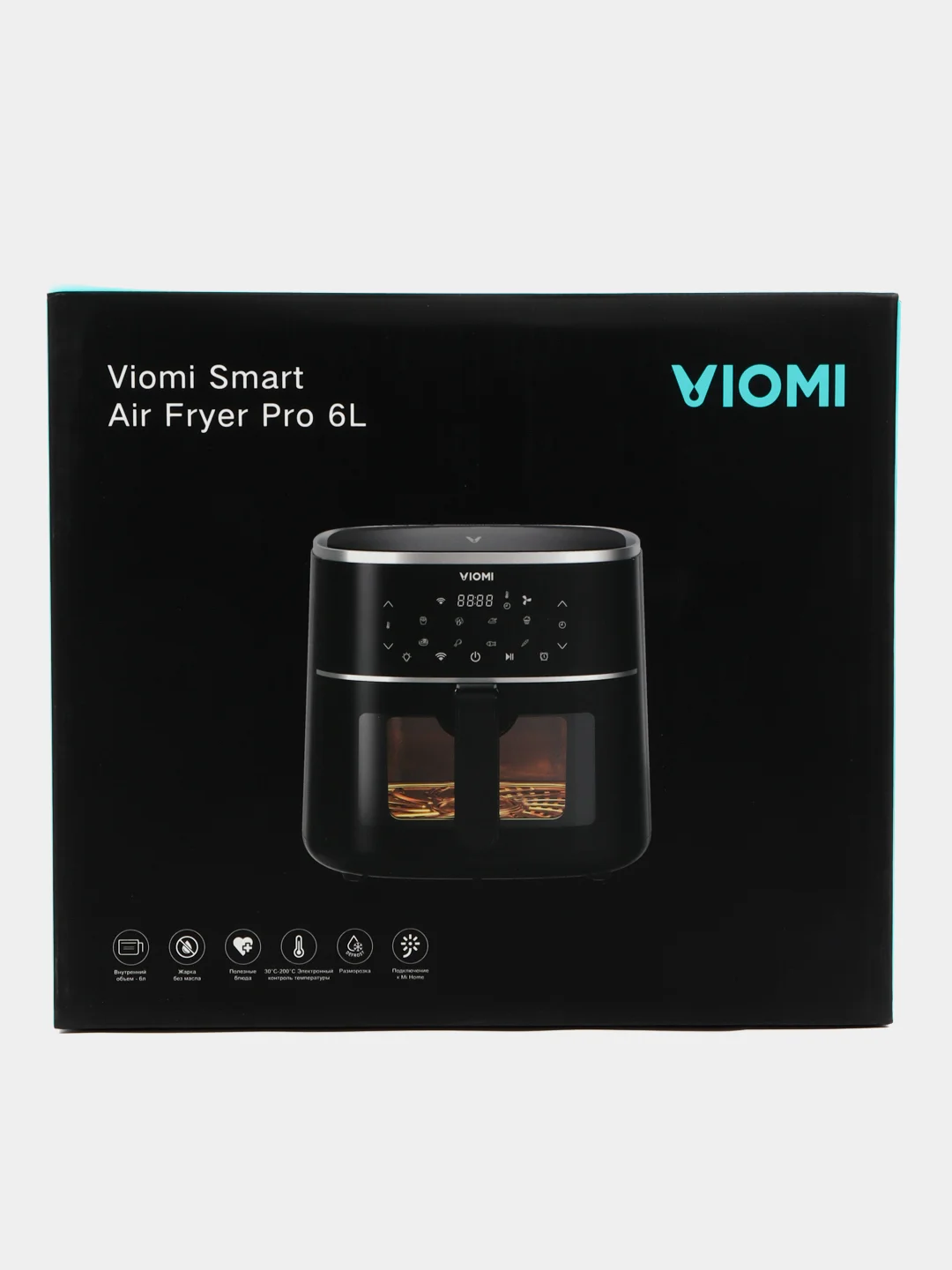 Черный аэрогриль Xiaomi Viomi Smart air fryer Pro 6L, фритюрница