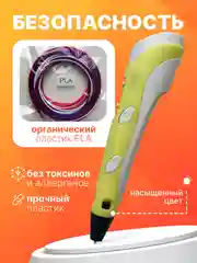 Желтый 3д ручка,3D ручка с набором пластика и трафаретами / стержень леска для 3д ручки