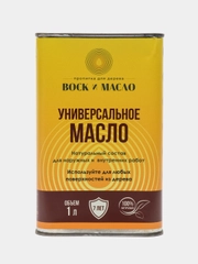 Масло для дерева Универсальное, льняное масло с твердым воском, 1л, бесцветное