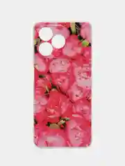 Фуксия силиконовый чехол на Realme C53/C51/Note 50 / Реалми С53/С51/Нот 50 прозрачный, с рисунком