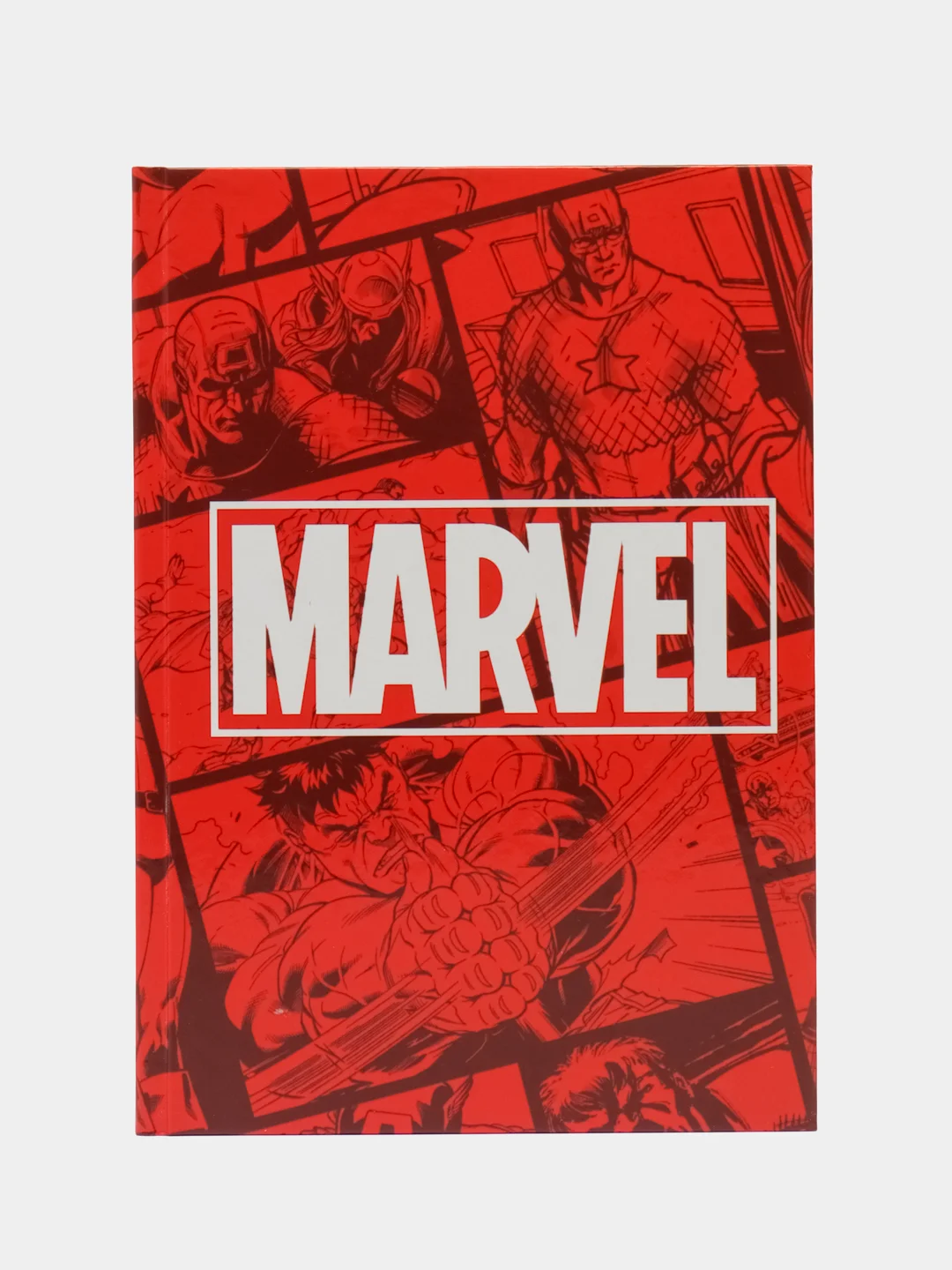 Красный ежедневник А5, 160 листов Marvel "Мстители"