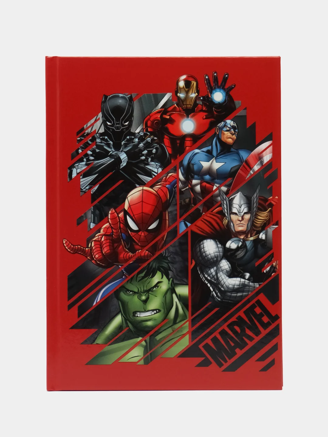 Красный ежедневник А5, 80 листов "Marvel", Мстители