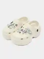 Белый сабо с джибитсами женские