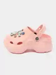 Коралловый меланж сабо с джибитсами женские