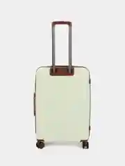 Бежевый чемодан на колесах TRAVEL / Полипропилен / 4-х колесный / 3 размера / 4 цвета