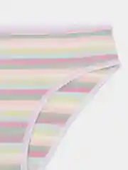 Конфетный трусы женские в мелкий рубчик, в полоску