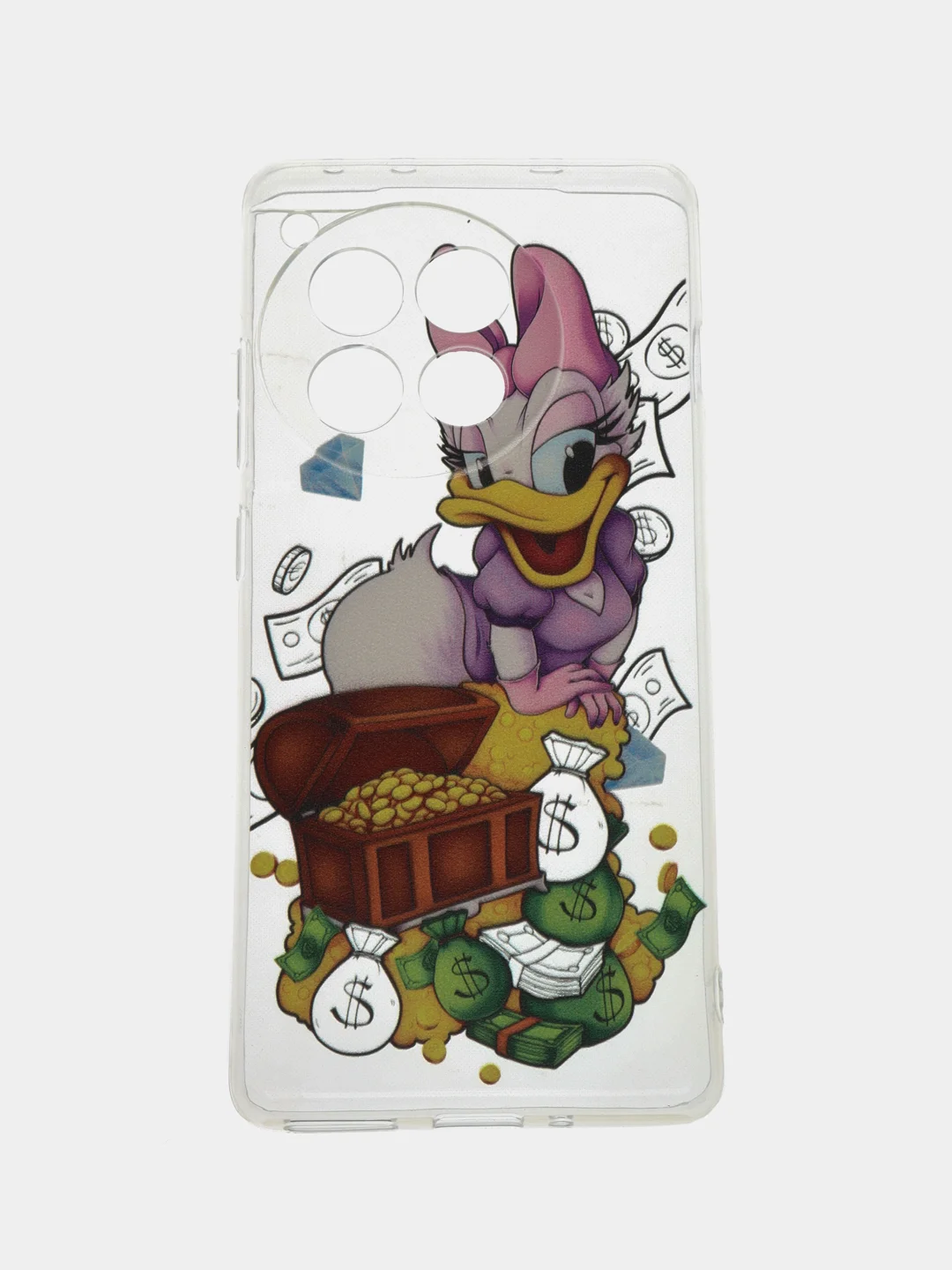 Конфетный чехол на OnePlus Ace 3/12R / Ван Плас Асе 3/12R прозрачный, с рисунком, защита камеры