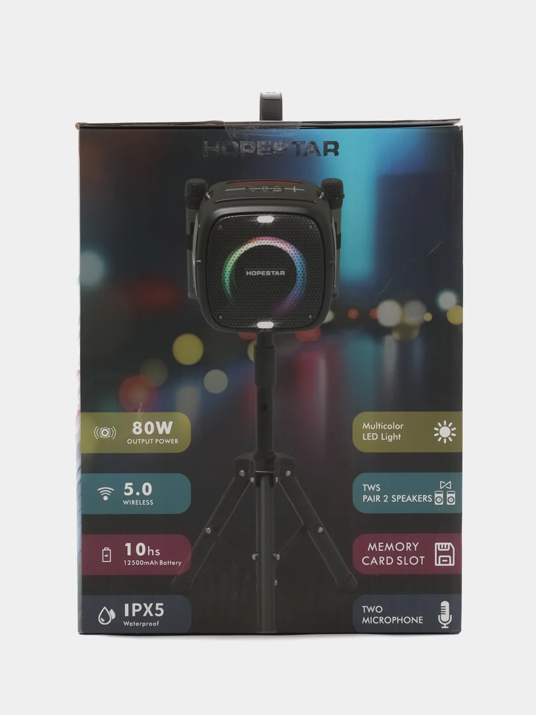 Черный портативная колонка Bluetooth HOPESTAR  P24 / PARTY ONE