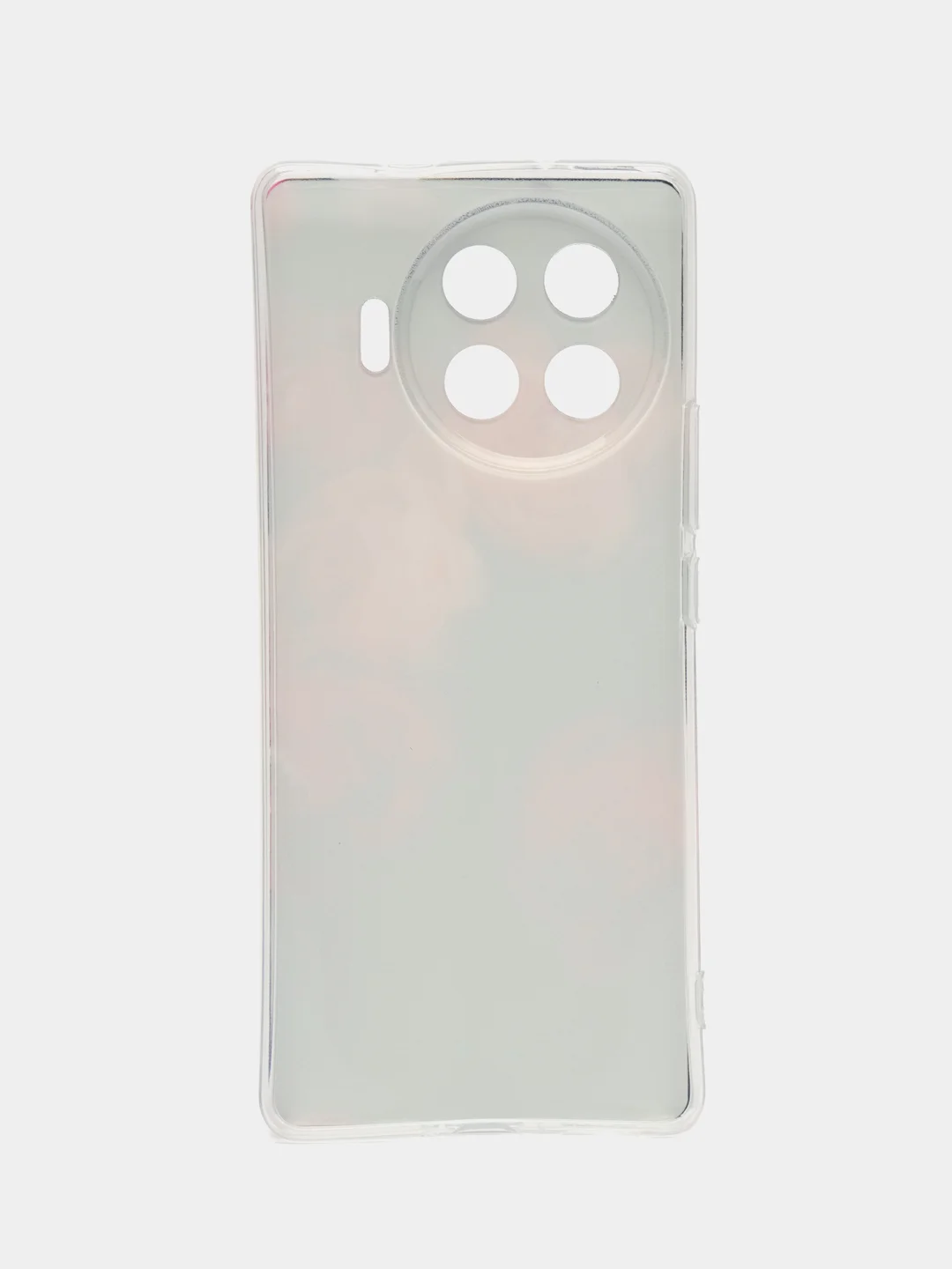 Кораллово-розовый чехол на Tecno Spark 20 Pro Plus / Текно Спарк 20 Про Плюс прозрачный, с рисунком