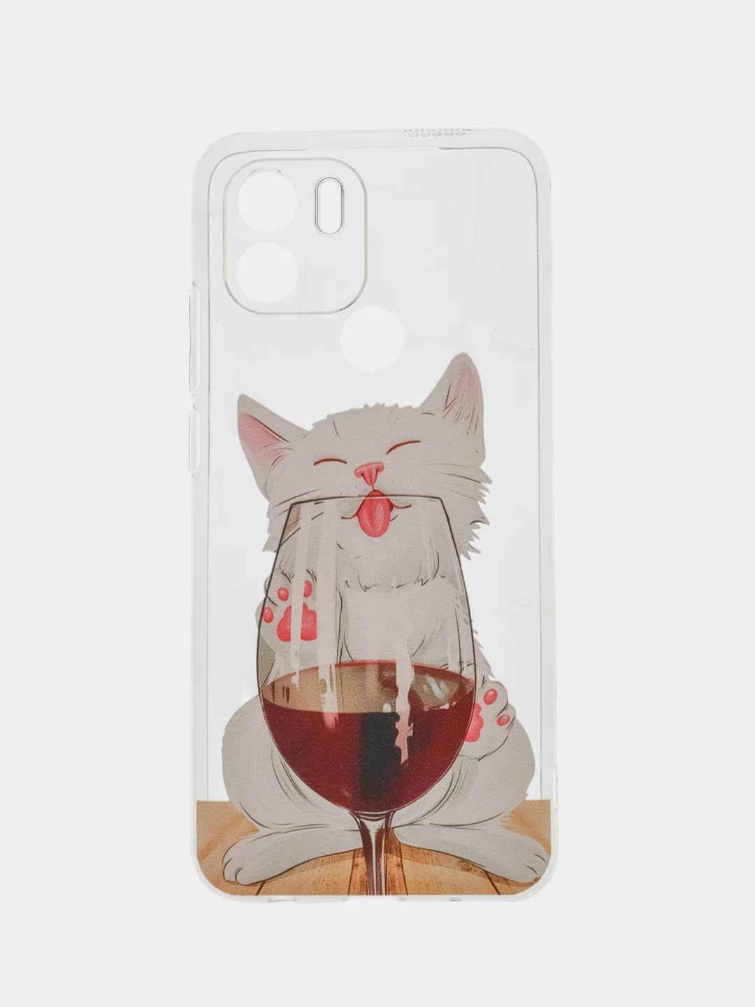 Вишнёвый силиконовый чехол на Xiaomi Redmi A1+/Redmi A2+/Poco C51/C50 (Редми A1 Плюс/Редми А2 Плюс)