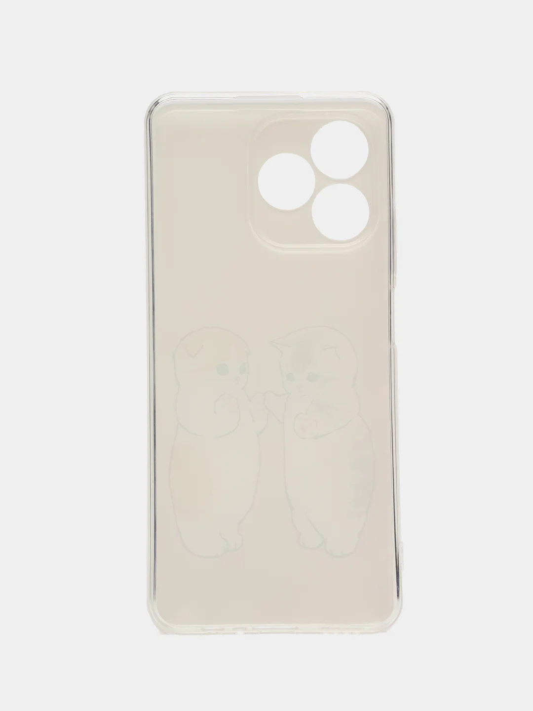 Бежевый меланж силиконовый чехол на Realme C53/C51/Note 50 / Реалми С53/С51/Нот 50 прозрачный, с рисунком
