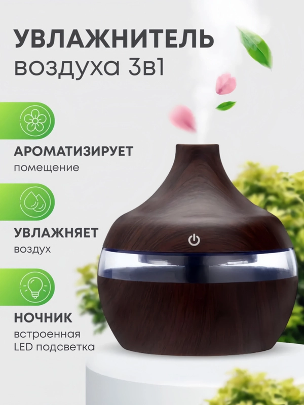 Увлажнитель воздуха, светильник-ночник, очиститель, освежитель воздуха для дома