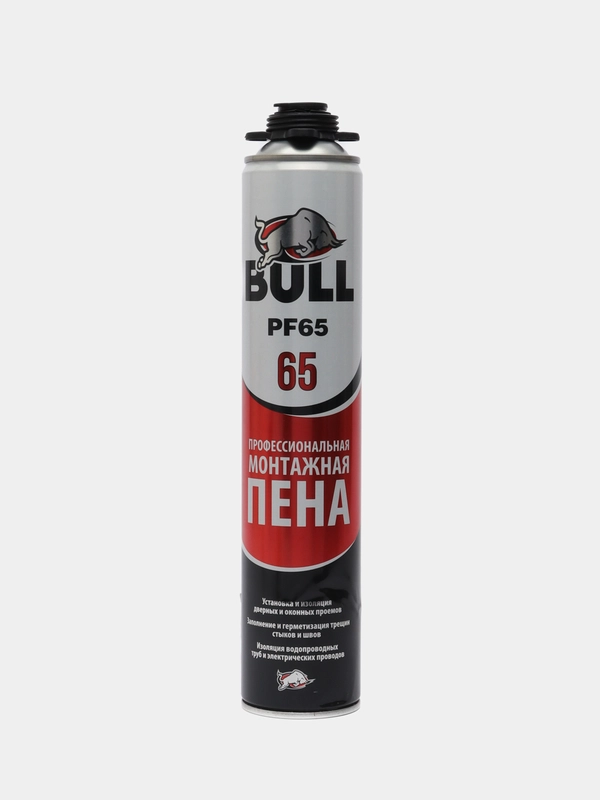 Профессиональная монтажная пена BULL 65 зимняя, 850 гр