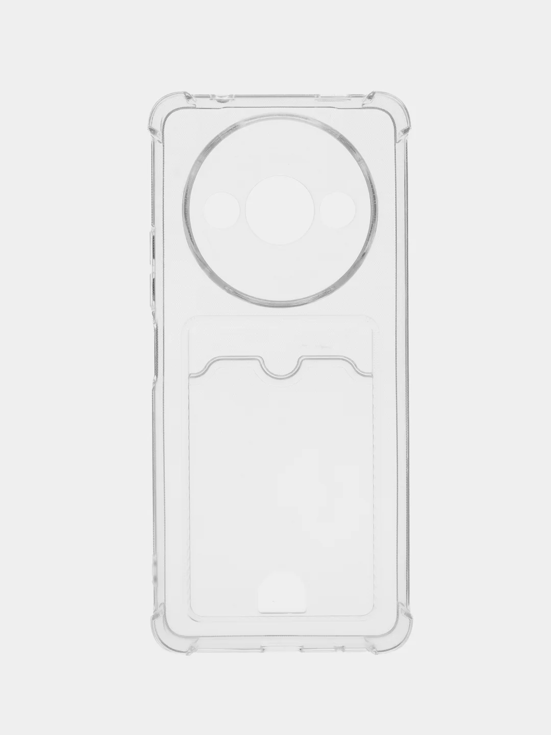 Марсала чехол для Xiaomi Redmi A3 / Poco C61,  Сяоми Редми А3 прозрачный с карманом для карты