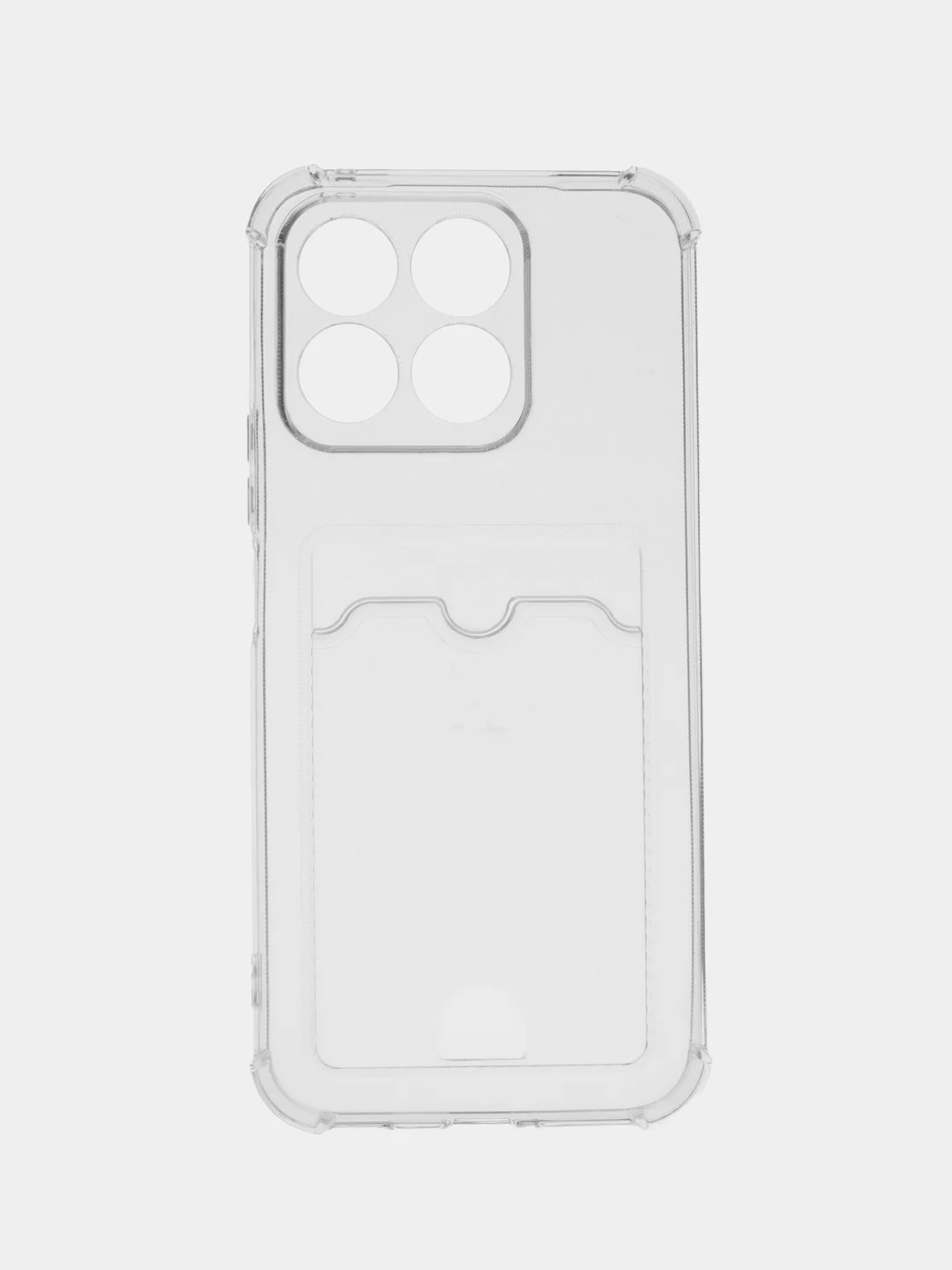 Марсала чехол для Honor X8b / Хонор Х8б прозрачный с карманом для карты