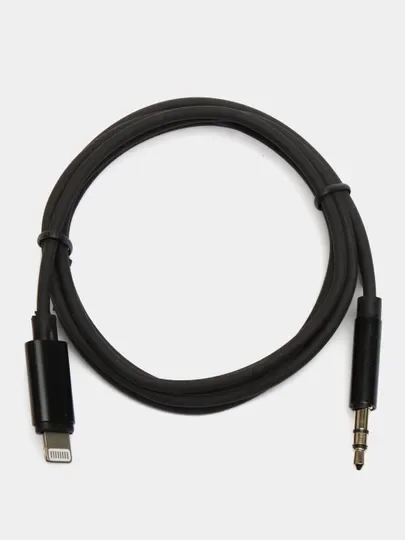 Черный переходник для AUX (Аукс) в Lightning (айфона) Type-C