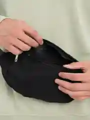 Черный сумка поясная, бананка унисекс