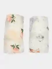 Коралловый пеленка муслиновая для новорожденных, набор 2шт, для малышей, грудничков, плед, детский 0+