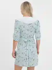 Мятный платье женское домашнее на запах, туника домашняя