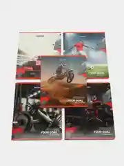 Тетрадь 48 л в клетку А5 Комплект 5 штук Brauberg, клетка, глянцевый лак, Sport Club