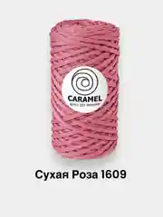 Пастельно-коралловый шнур Caramel (Карамель), плоский, полиэфирный, 5 мм