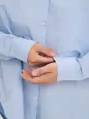 Голубой рубашка женская хлопок