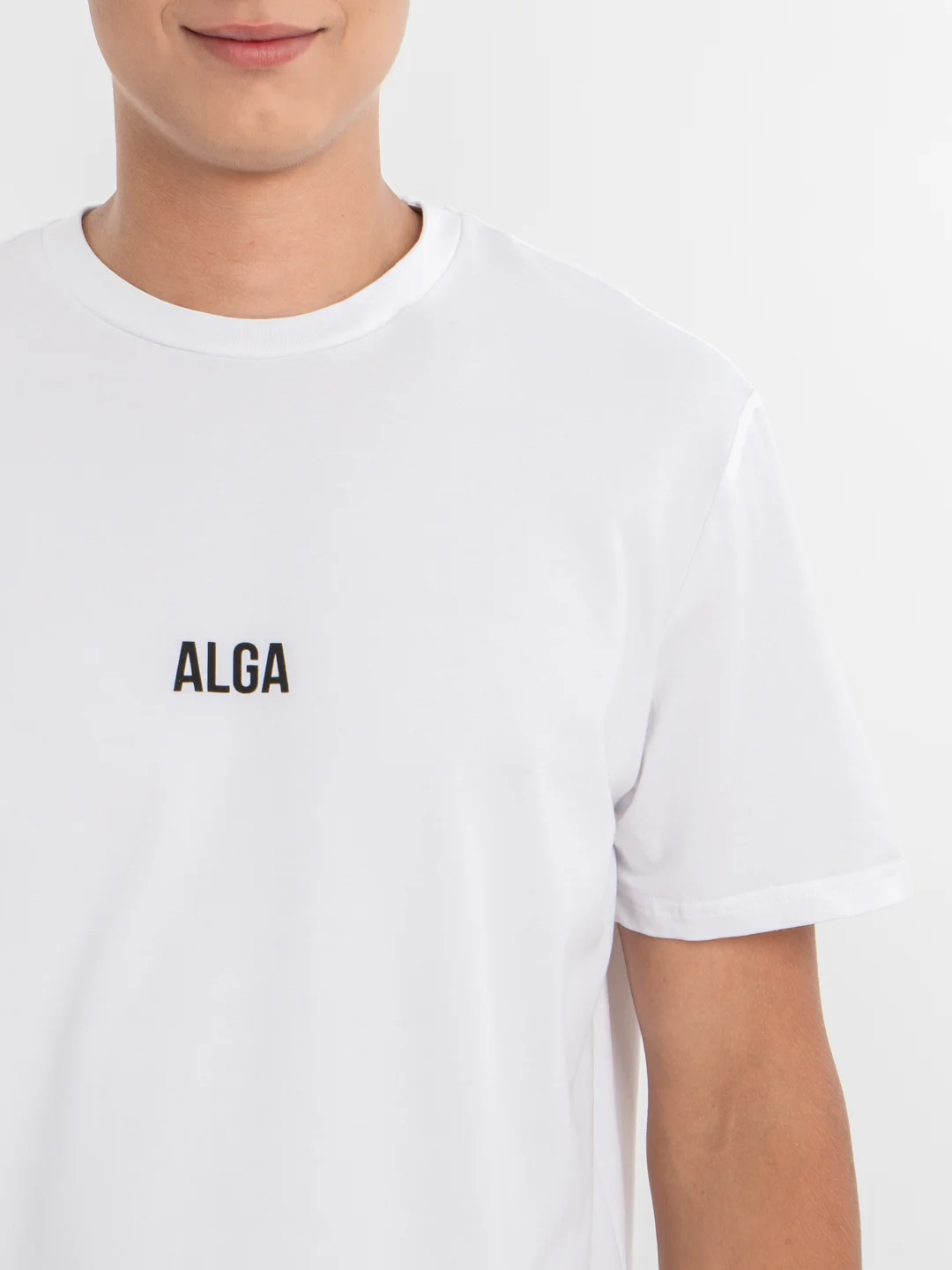Белый мужская футболка "Алга"