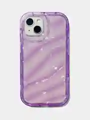 Чехол силиконовый объемный волнистый для iPhone 12/13/14/15 Mini/Plus/Pro/Max