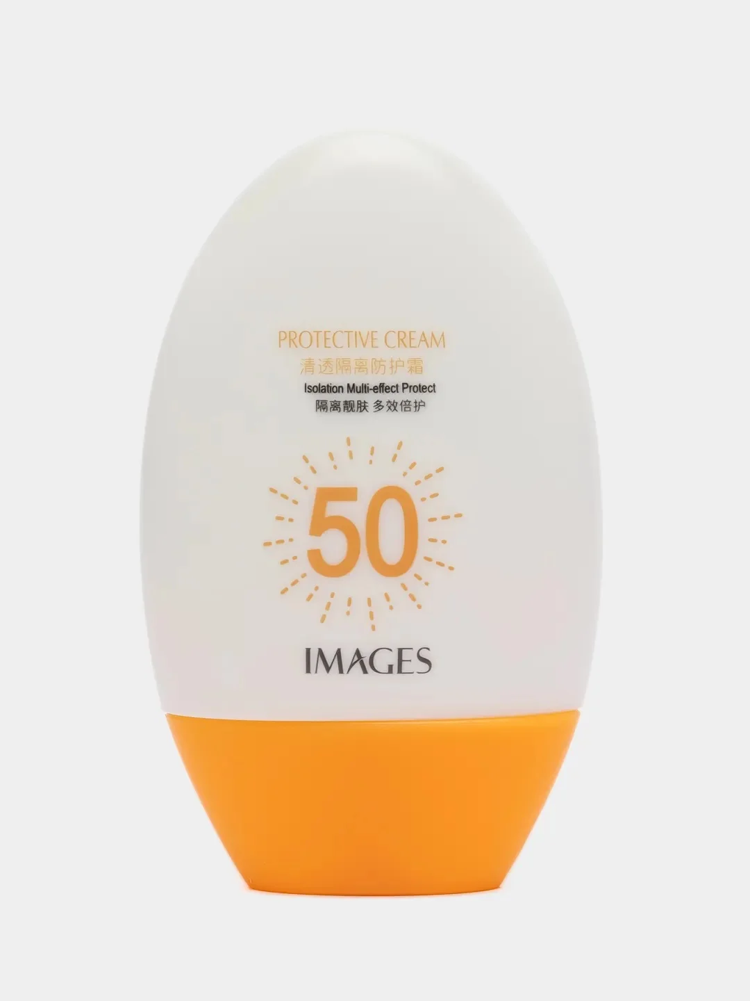 Белый солнцезащитный крем от загара для лица и тела SPF50+