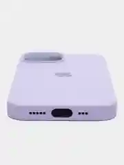 Аметистовый iphone 15, Айфон 15 чехол матовый Silicone case объёмный с принтом для iPhone 15