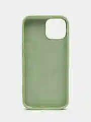 Зелёный хаки iphone 15, Айфон 15 чехол матовый Silicone case объёмный с принтом для iPhone 15