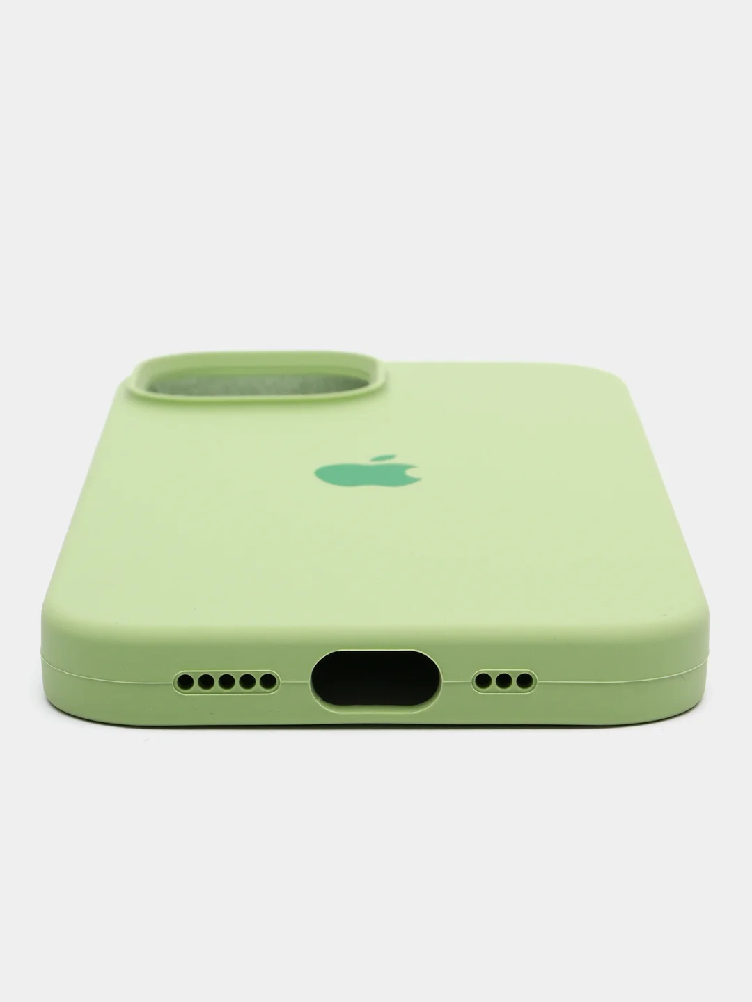 Зелёный хаки iphone 15, Айфон 15 чехол матовый Silicone case объёмный с принтом для iPhone 15