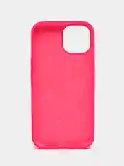 Кораллово-розовый iphone 15, Айфон 15 чехол матовый Silicone case объёмный с принтом для iPhone 15