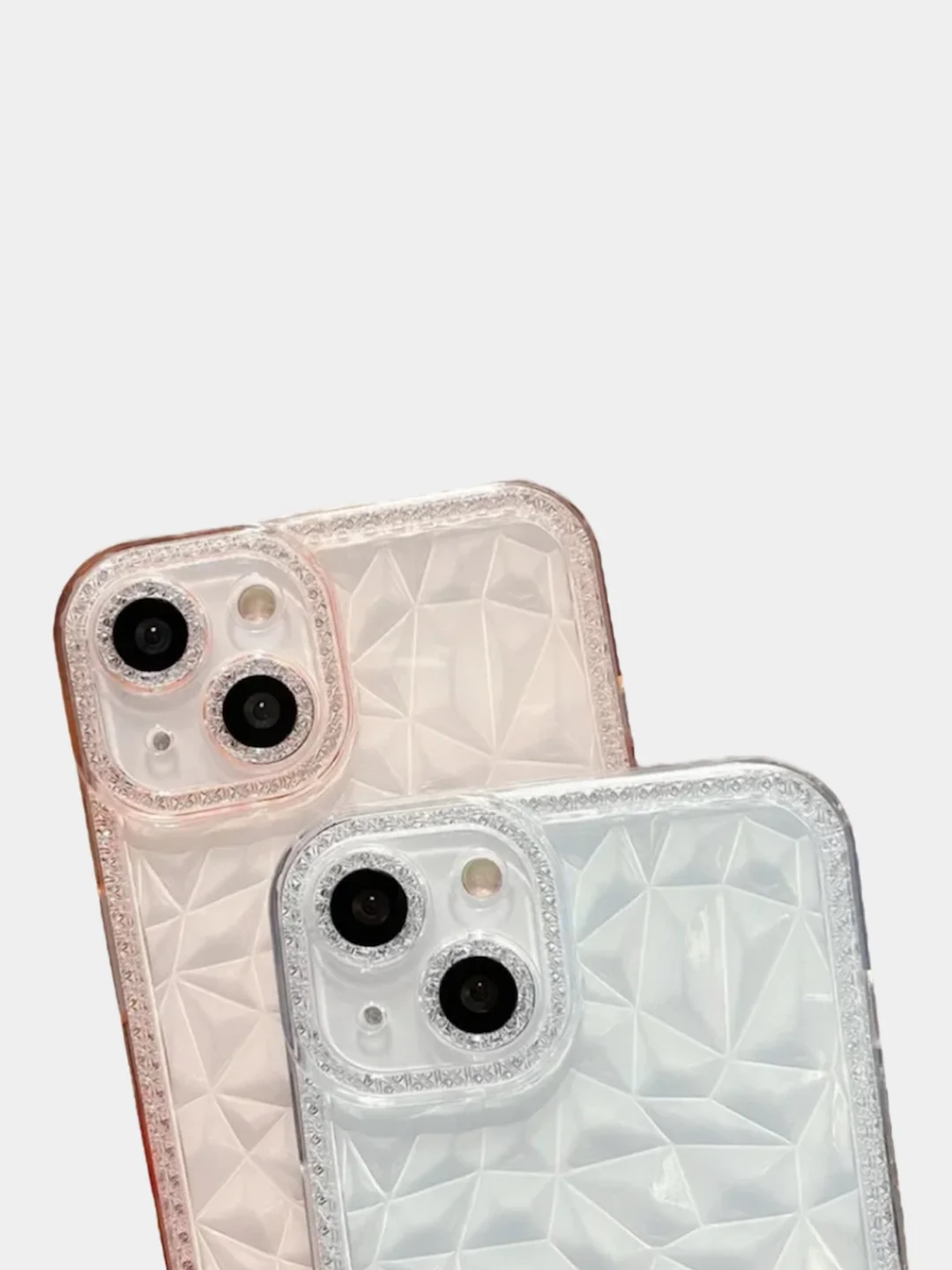 Розовый чехол силиконовый с эффектом сияния для iPhone 12/13/14/15 Plus/Pro/Max