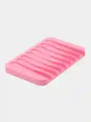 Лазурный мыльница силиконовая со сливом воды, для ванны и кухни