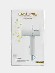 Белый фен для волос, дорожный, DALING 1400 Вт, скоростей 2, кол-во насадок 1