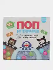 Черный электронный Поп ит Pop it на русском языке, игрушка антистресс (батарейки в комплекте)
