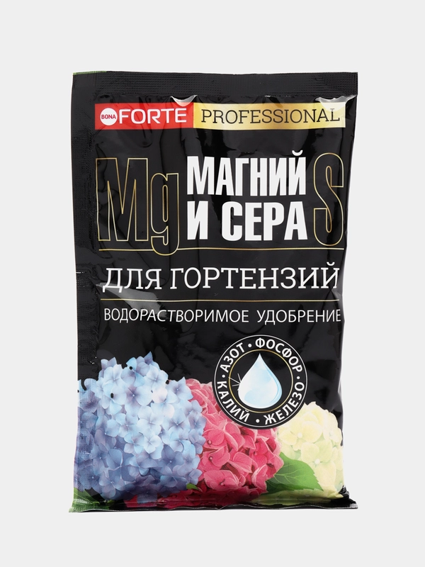 Бона Форте водорастворимое для гортензий и кислотолюбивых растений с СЕРОЙ и МАГНИЕМ 100г