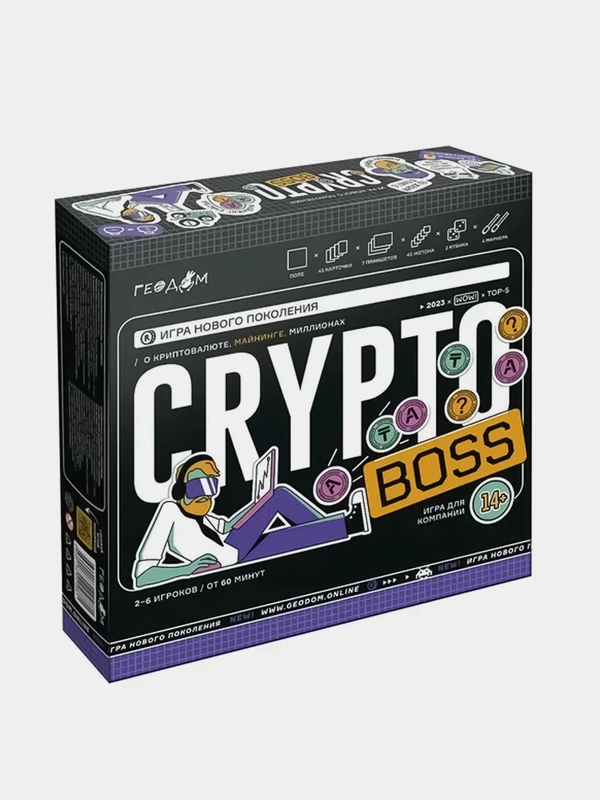 Игра настольная ГЕОДОМ CRYPTOBOSS, на 2-6 игроков, 14+