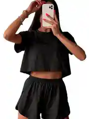 Пижама женская с шортами хлопок, XL, Костюм домашний