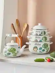 Кастрюля эмалированная, 22 см, 3,6 л, индукция