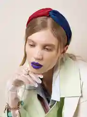Красный ободок для волос JewelryMeverly тканевый