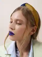 Синий ободок для волос JewelryMeverly тканевый