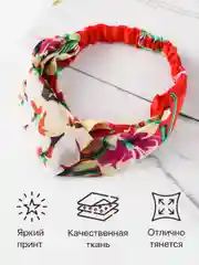 Красный повязка на голову женская JewelryMeverly, повязка для девочки