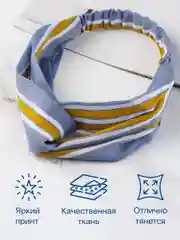 Голубой повязка на голову женская JewelryMeverly, повязка для девочки